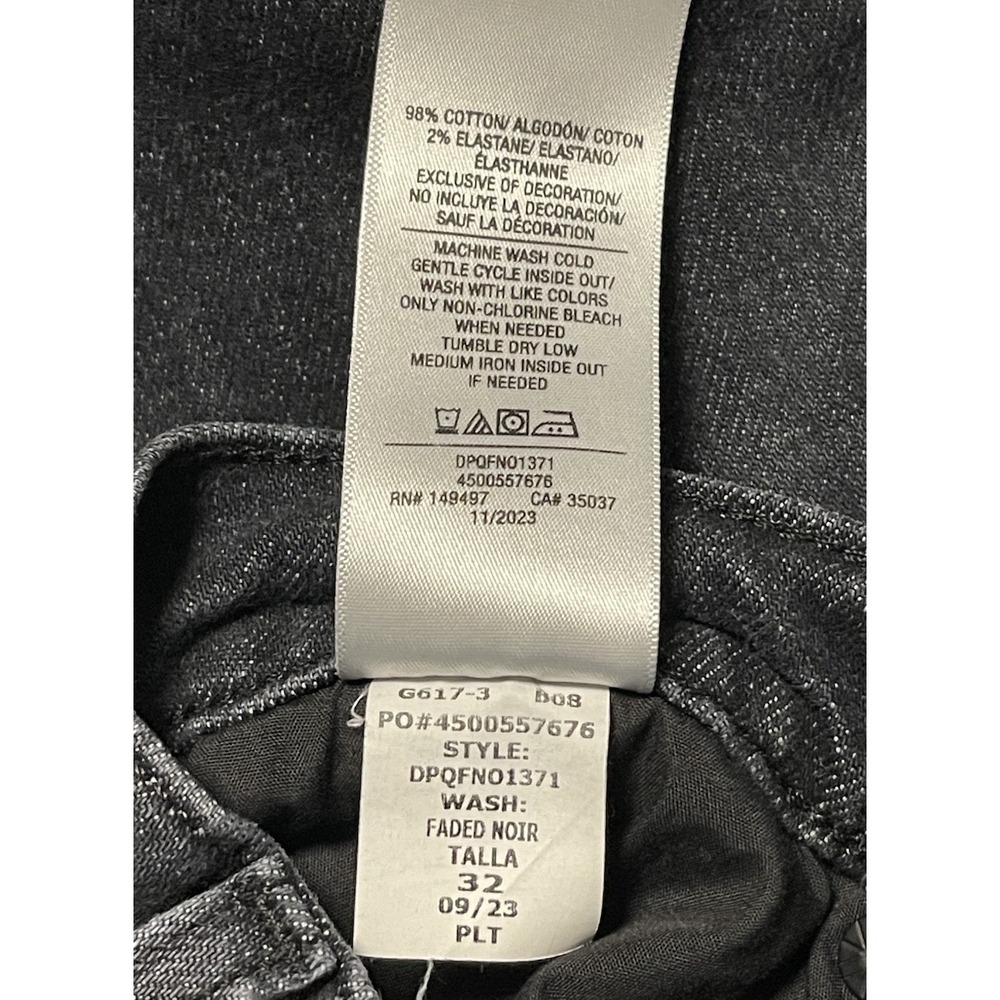 Hudson Jodie High Rise Cropped Flare Jeans Faded Noir Distressed Black Size 32 - Picture 6 of 7